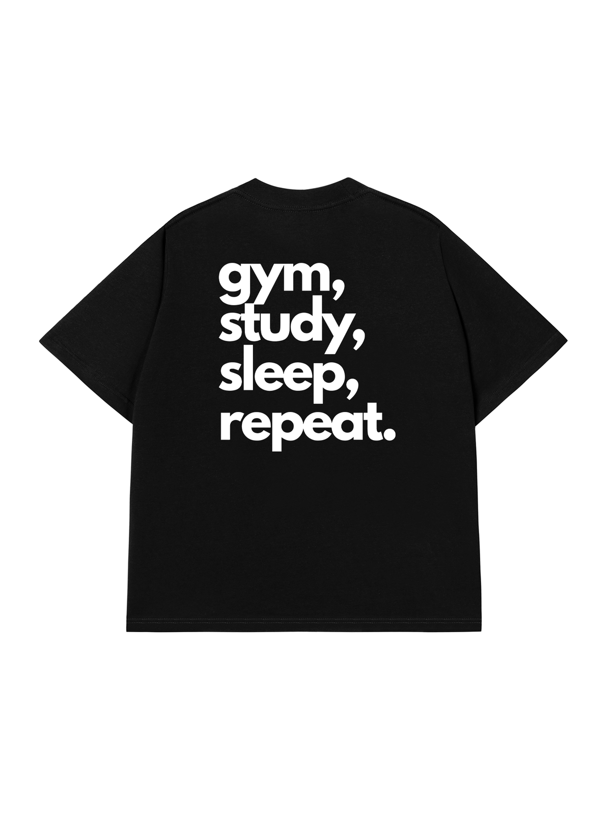 Áo Thun Relaxed Fit Gym Study Sleep Repeat