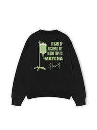 Áo Sweater Nỉ Hai Da Blood Type Is Matcha