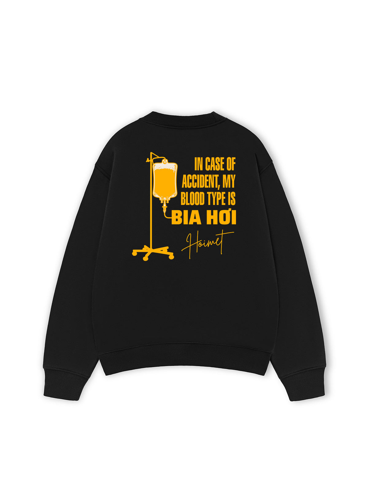 Áo Sweater Nỉ Hai Da Blood Type Is Bia Hơi