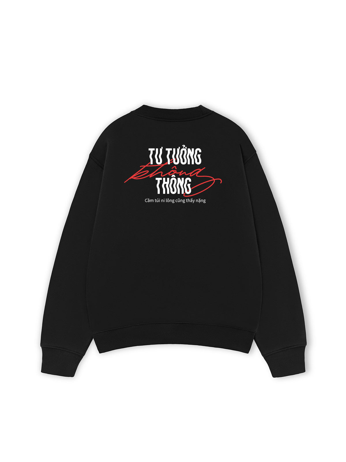 Áo Sweater Nỉ Hai Da Tư Tưởng Không Thông