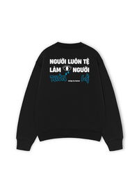 Áo Sweater Nỉ Hai Da Luôn Tệ Làm Tuôn Lệ