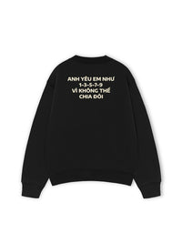 Áo Sweater Nỉ Hai Da Yêu Em Như