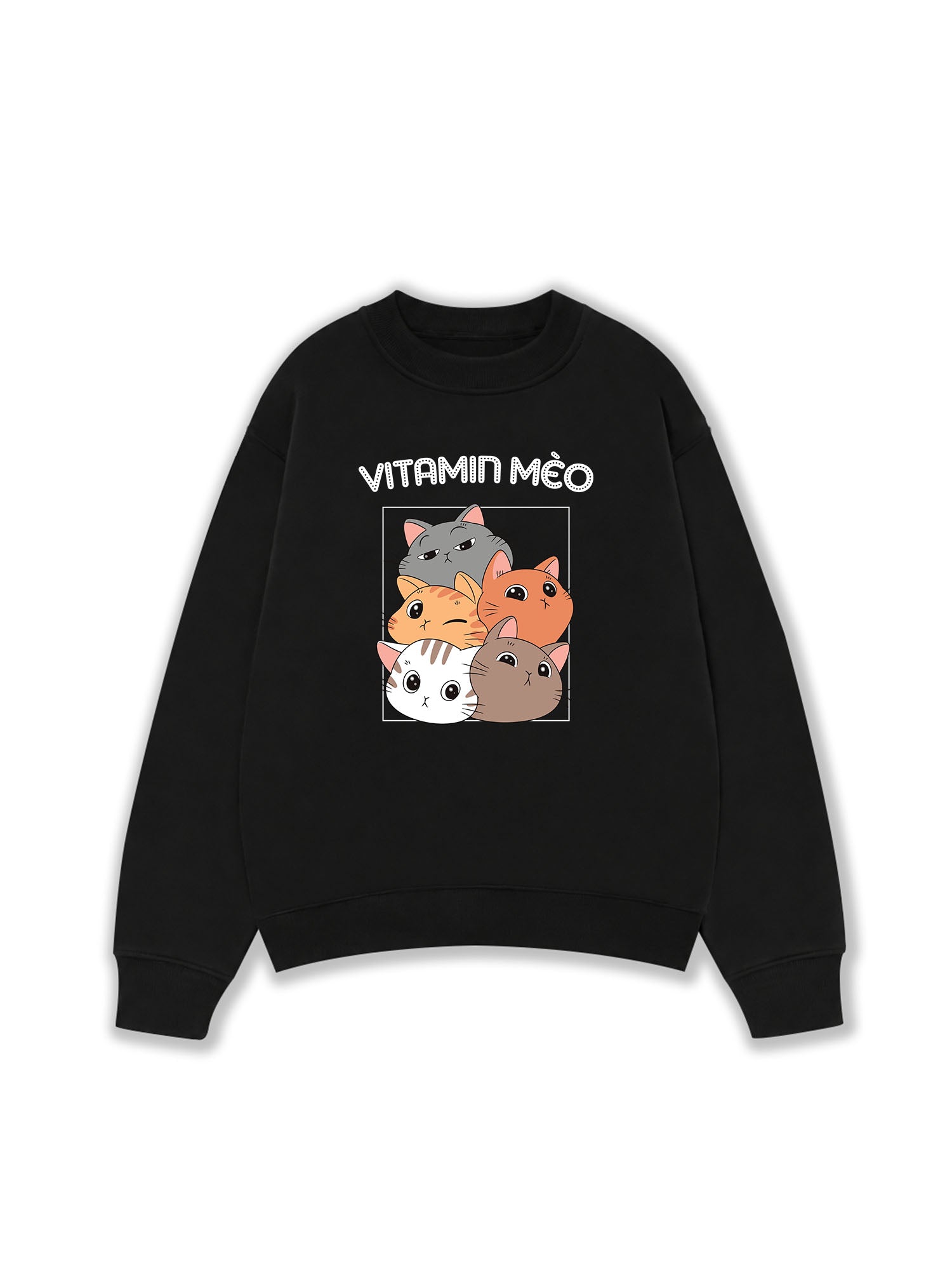 Áo Sweater Nỉ Hai Da Vitamin Mèo