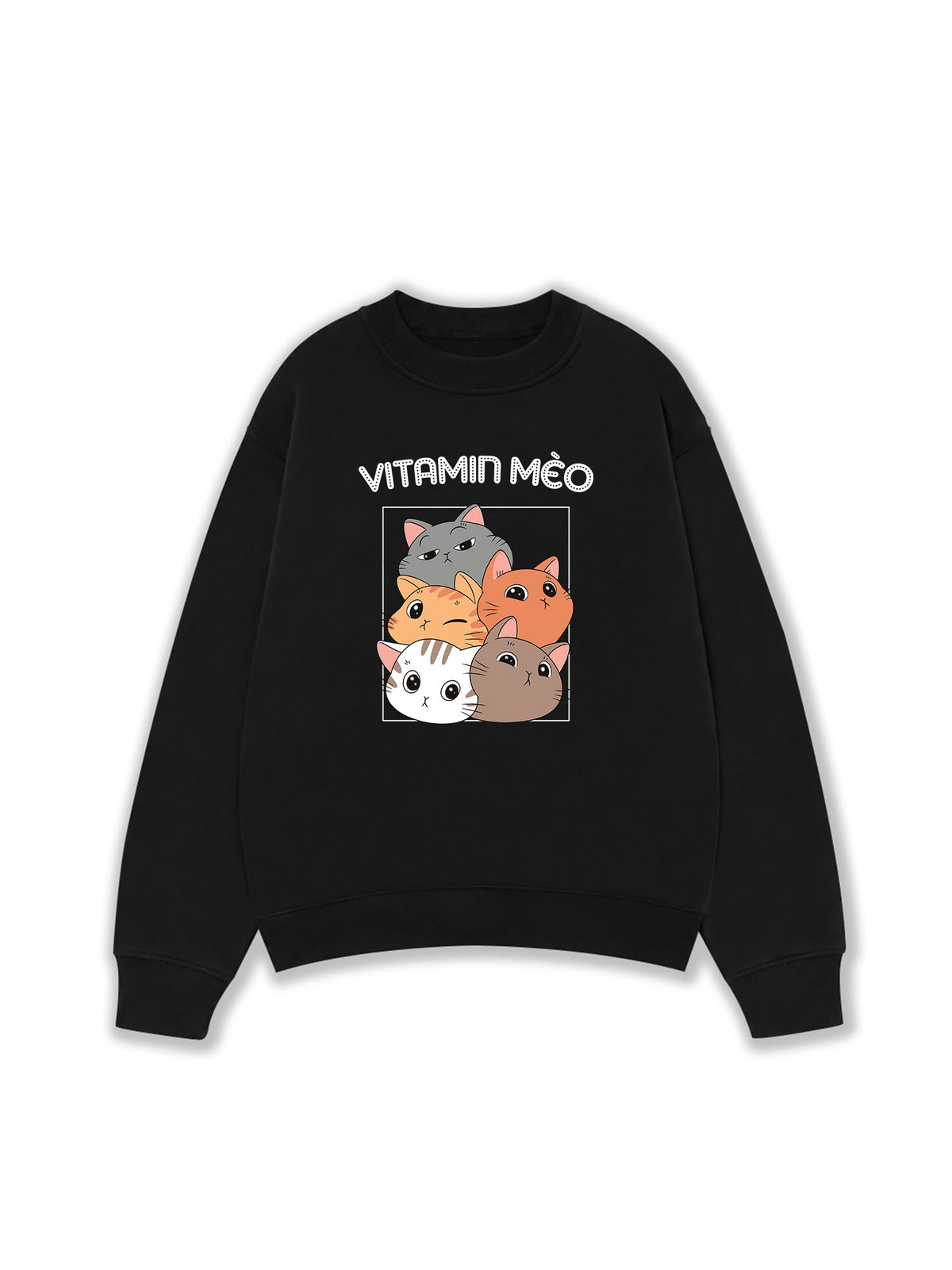 Áo Sweater Nỉ Hai Da Vitamin Mèo