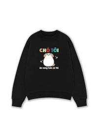 Áo Sweater Nỉ Hai Da Chó Ăn Sang Hơn Tôi
