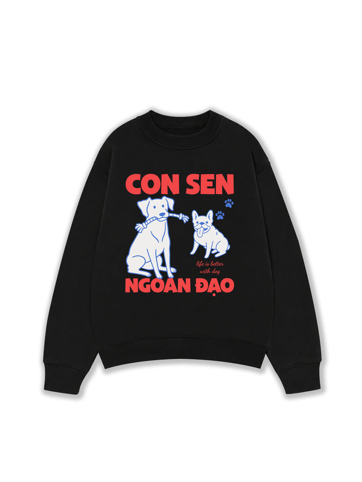Áo Sweater Nỉ Hai Da Con Sen Ngoan Đạo Chó
