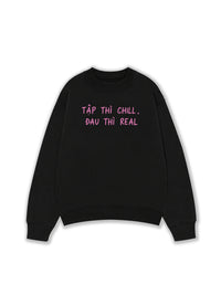 Áo Sweater Nỉ Hai Da  Tập Chill Đau Real