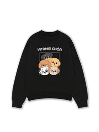 Áo Sweater Nỉ Hai Da  Vitamin Chóa