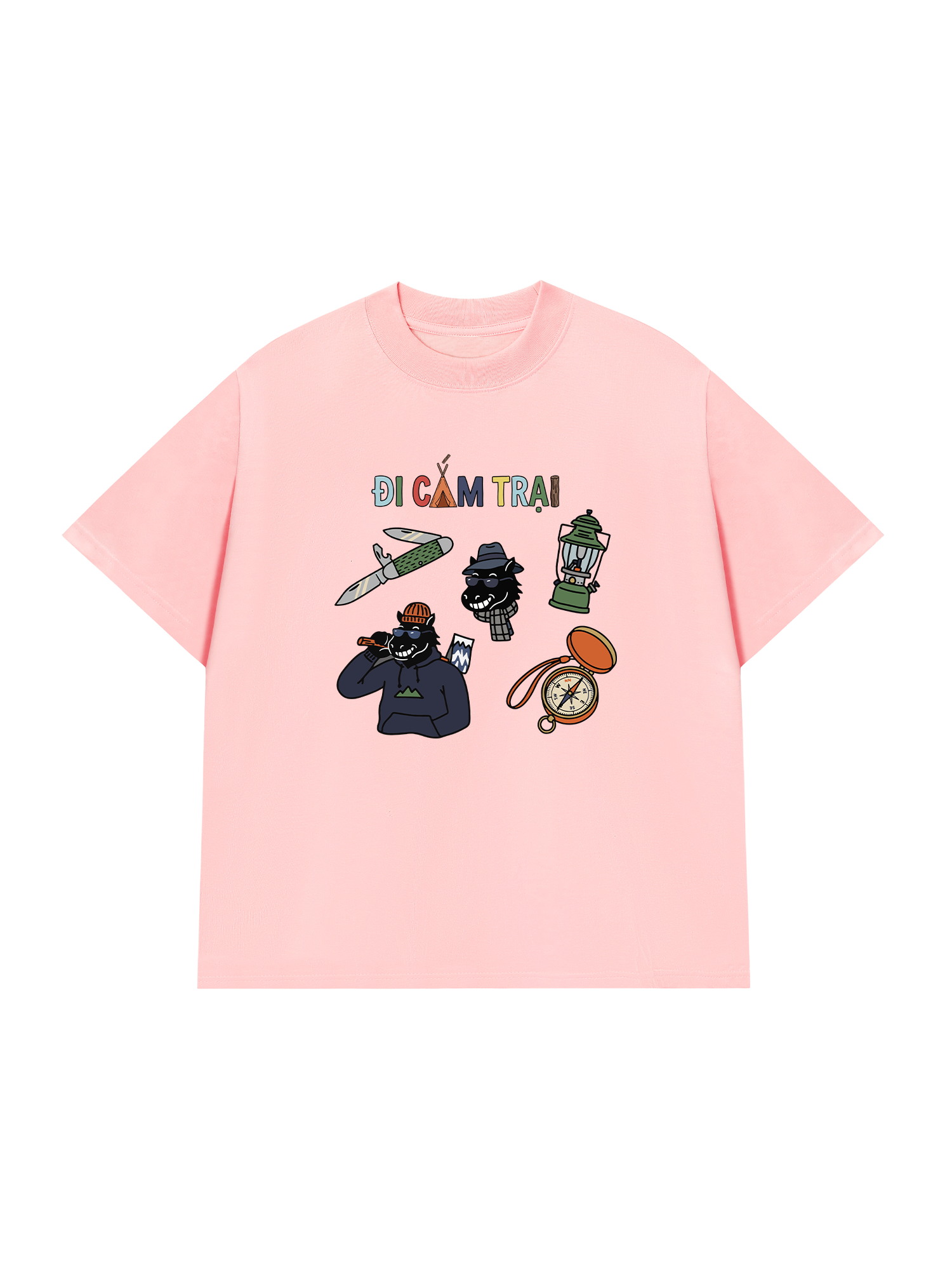 Áo Thun Relaxed Fit Đi Cắm Trại