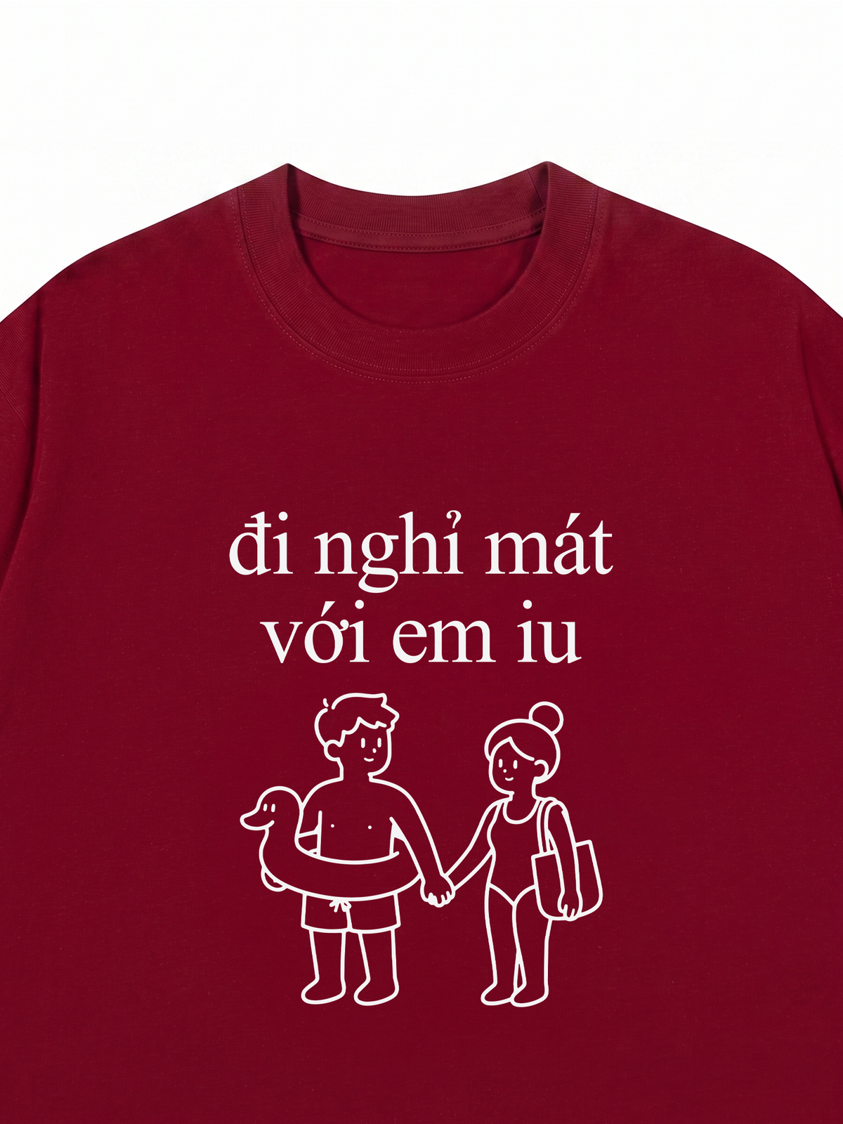 Áo Thun Relaxed Fit Đi Nghỉ Mát Với Em Iu
