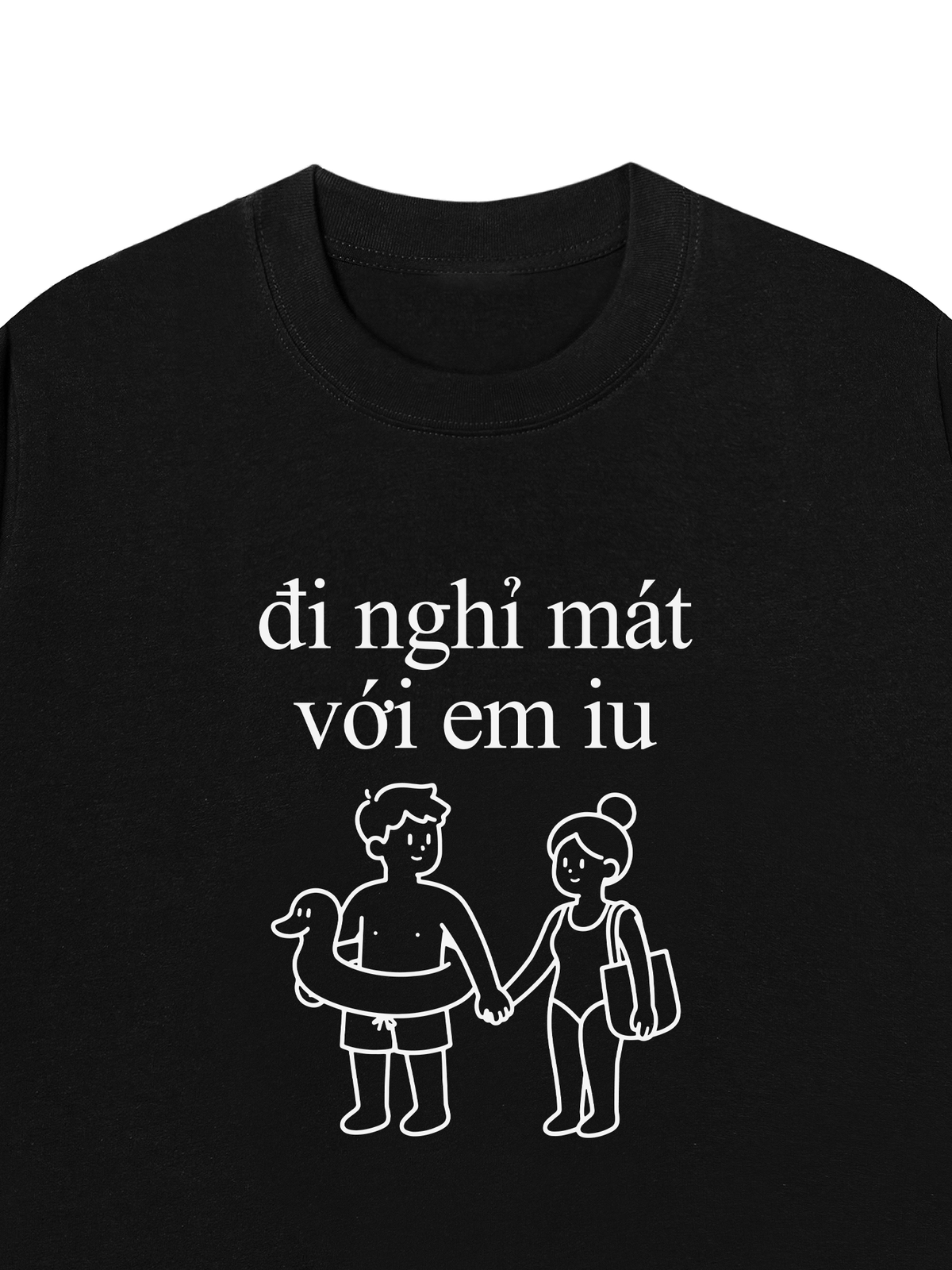 Áo Thun Relaxed Fit Đi Nghỉ Mát Với Em Iu