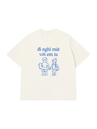 Áo Thun Relaxed Fit Đi Nghỉ Mát Với Em Iu