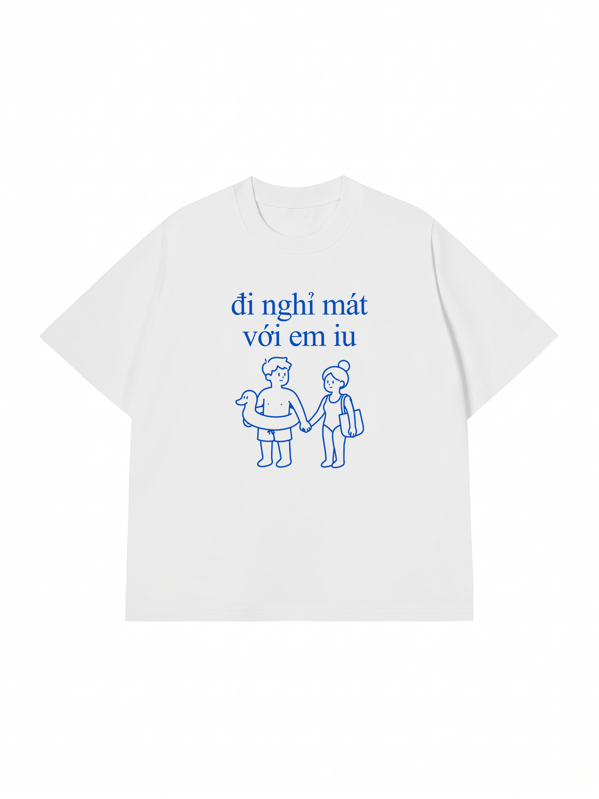Áo Thun Relaxed Fit Đi Nghỉ Mát Với Em Iu