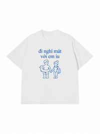 Áo Thun Relaxed Fit Đi Nghỉ Mát Với Em Iu