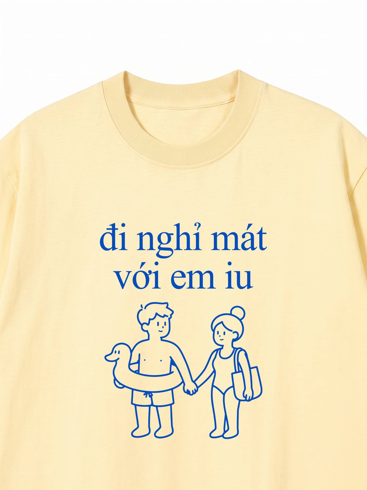 Áo Thun Relaxed Fit Đi Nghỉ Mát Với Em Iu