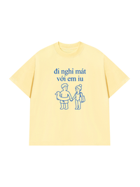 Áo Thun Relaxed Fit Đi Nghỉ Mát Với Em Iu