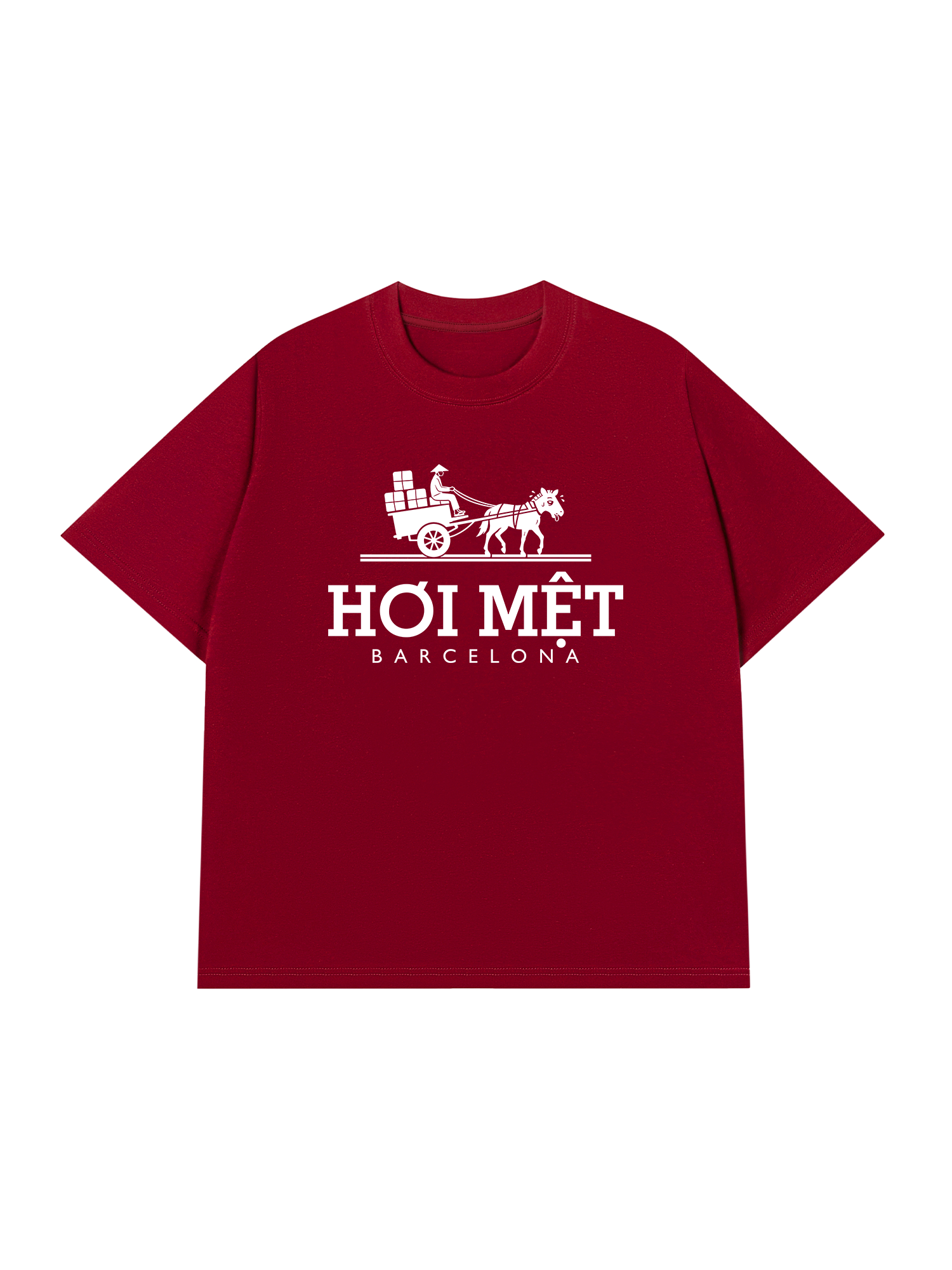 Áo Thun Relaxed Fit Hơi Mệt Barcelona