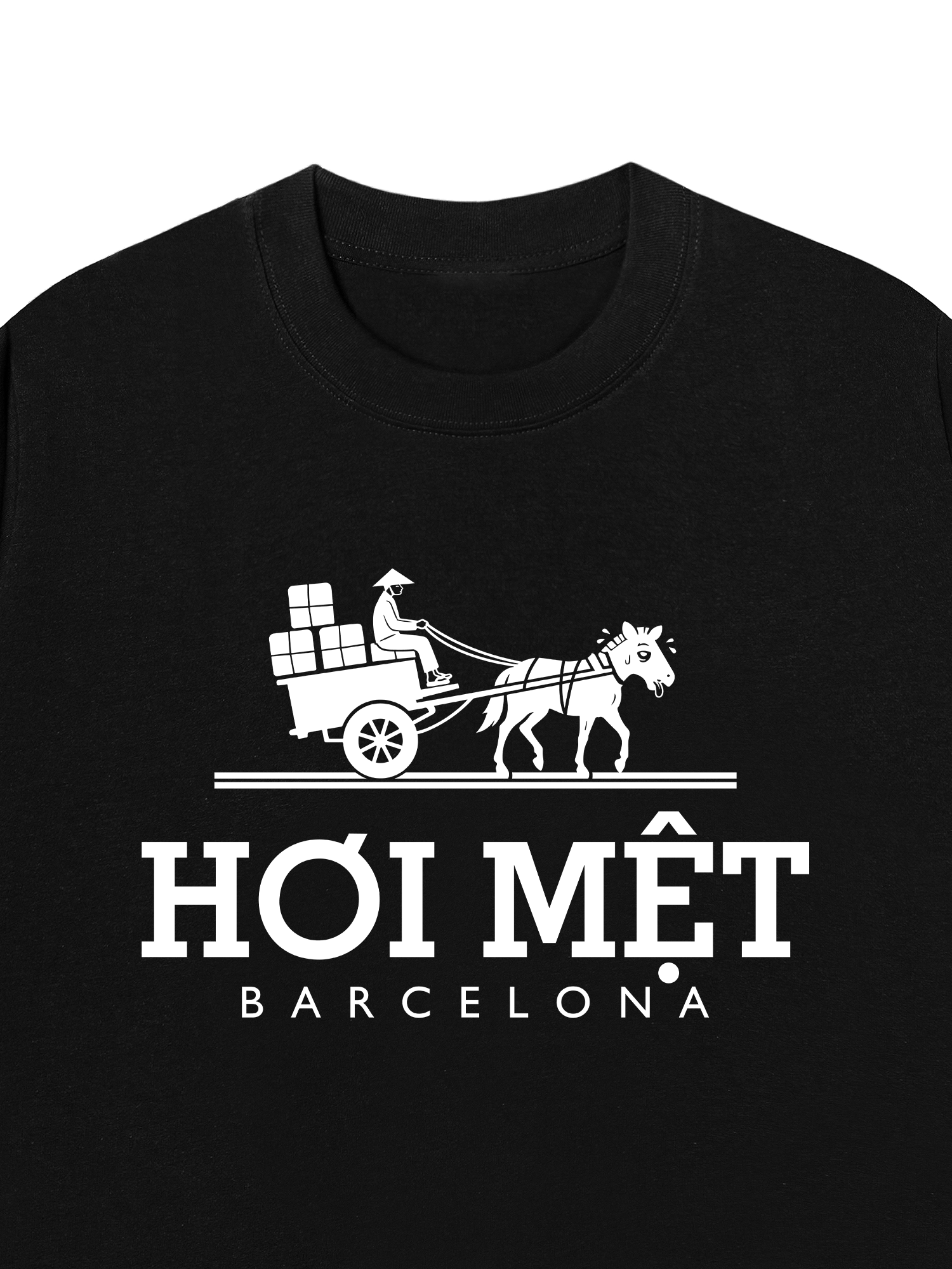 Áo Thun Relaxed Fit Hơi Mệt Barcelona