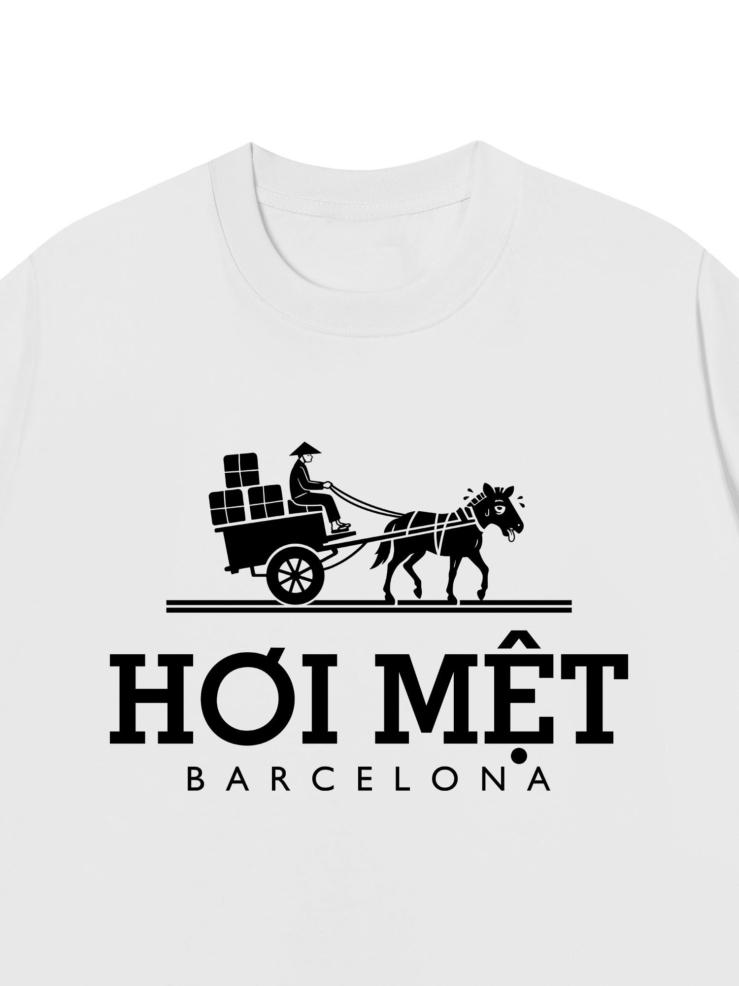 Áo Thun Relaxed Fit Hơi Mệt Barcelona