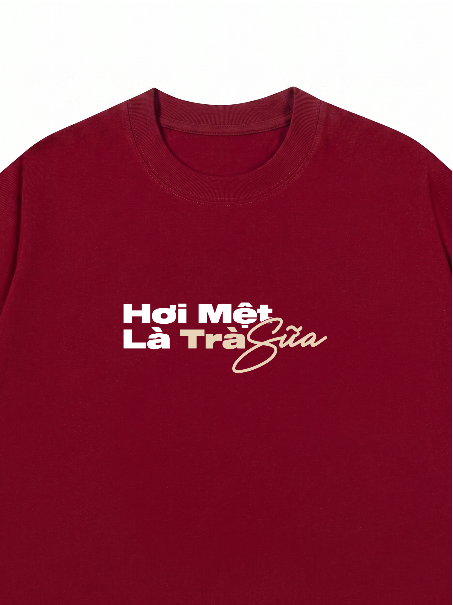 Áo Thun Relaxed Fit Hơi Mệt Là Trà Sữa