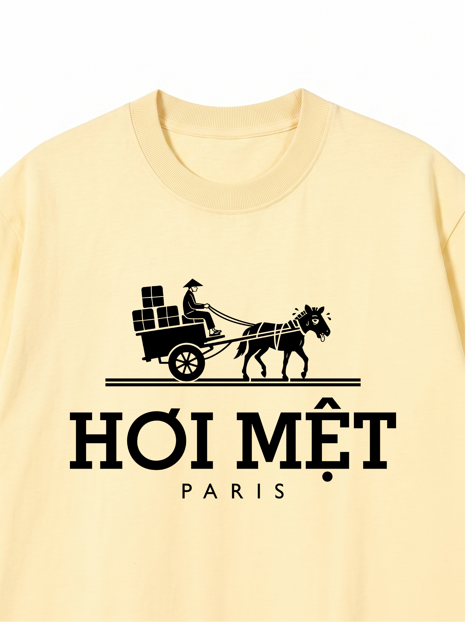 Áo Thun Relaxed Fit Hơi Mệt Paris