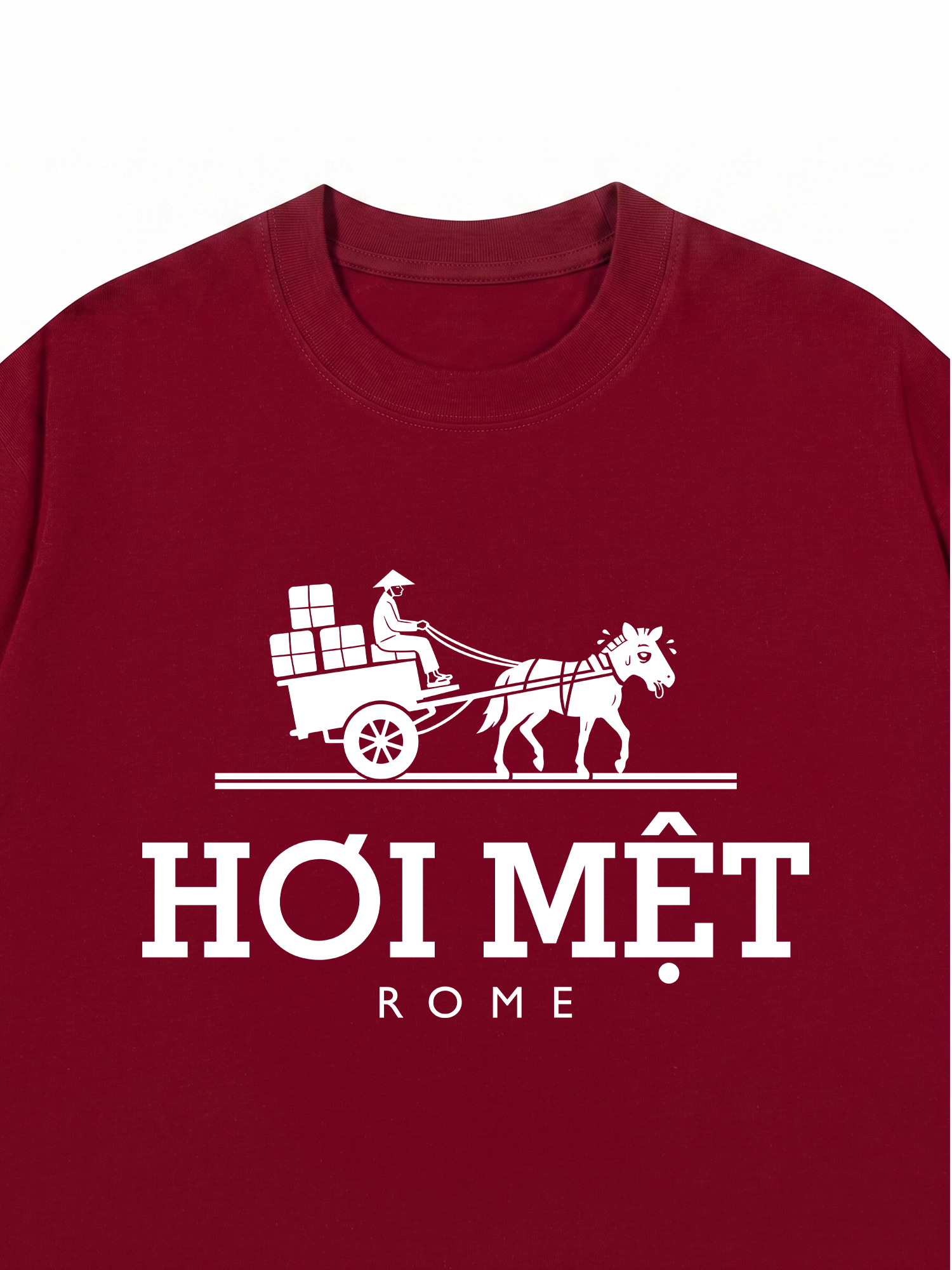 Áo Thun Relaxed Fit Hơi Mệt Rome