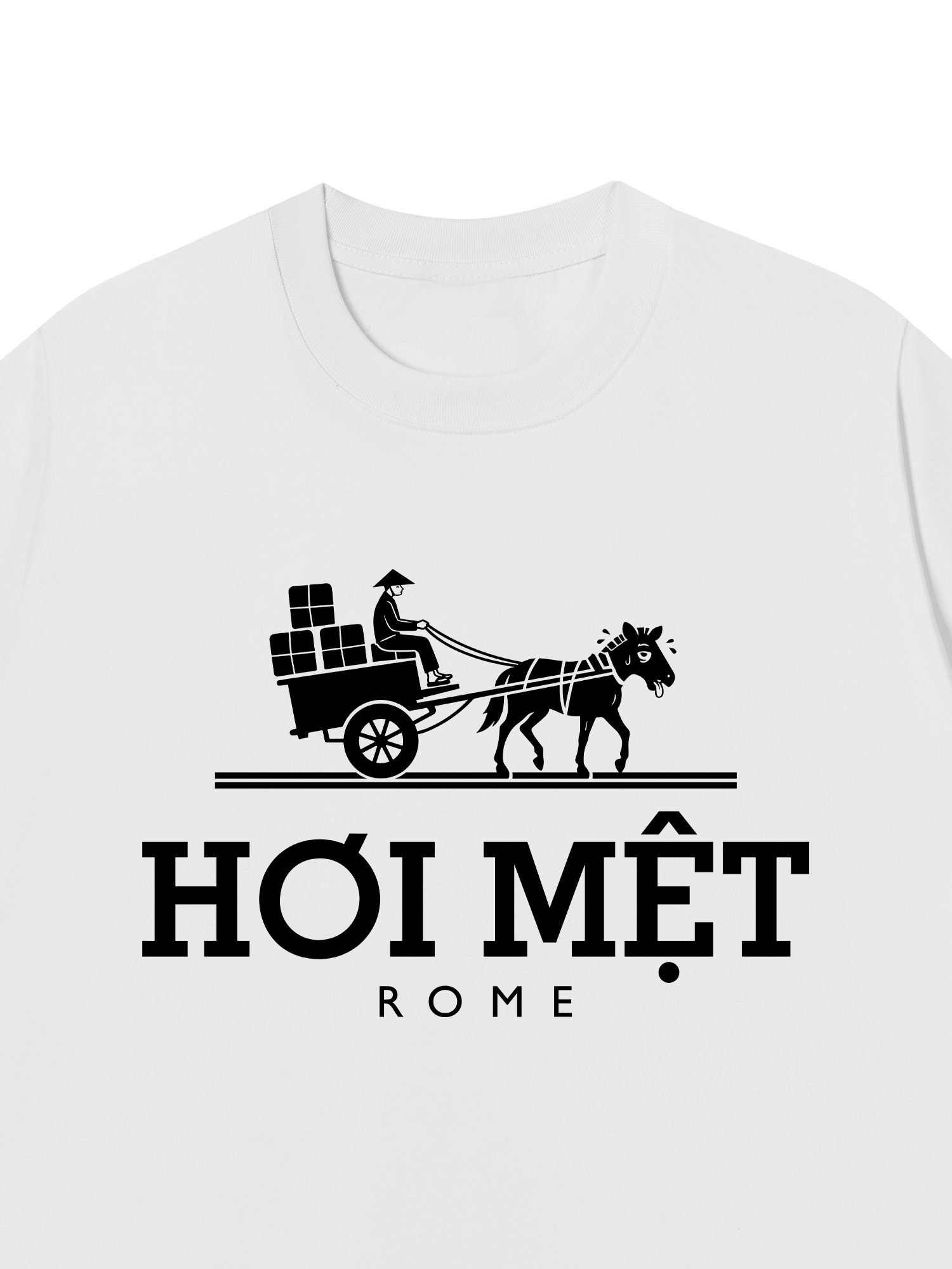 Áo Thun Relaxed Fit Hơi Mệt Rome