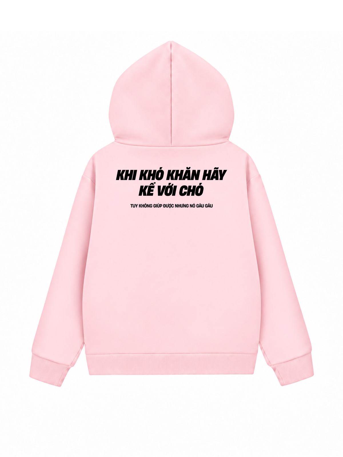 Áo Hoodie Zip Nỉ Hai Da Khó Khăn Hãy Kể Với Chó
