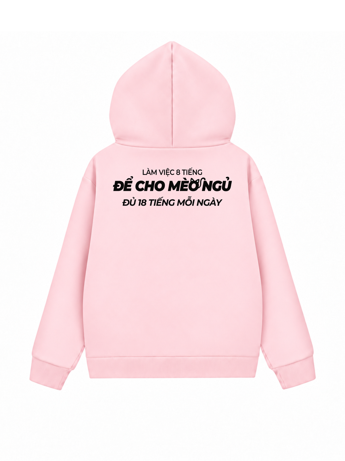 Áo Hoodie Zip Nỉ Hai Da Để Cho Mèo Ngủ