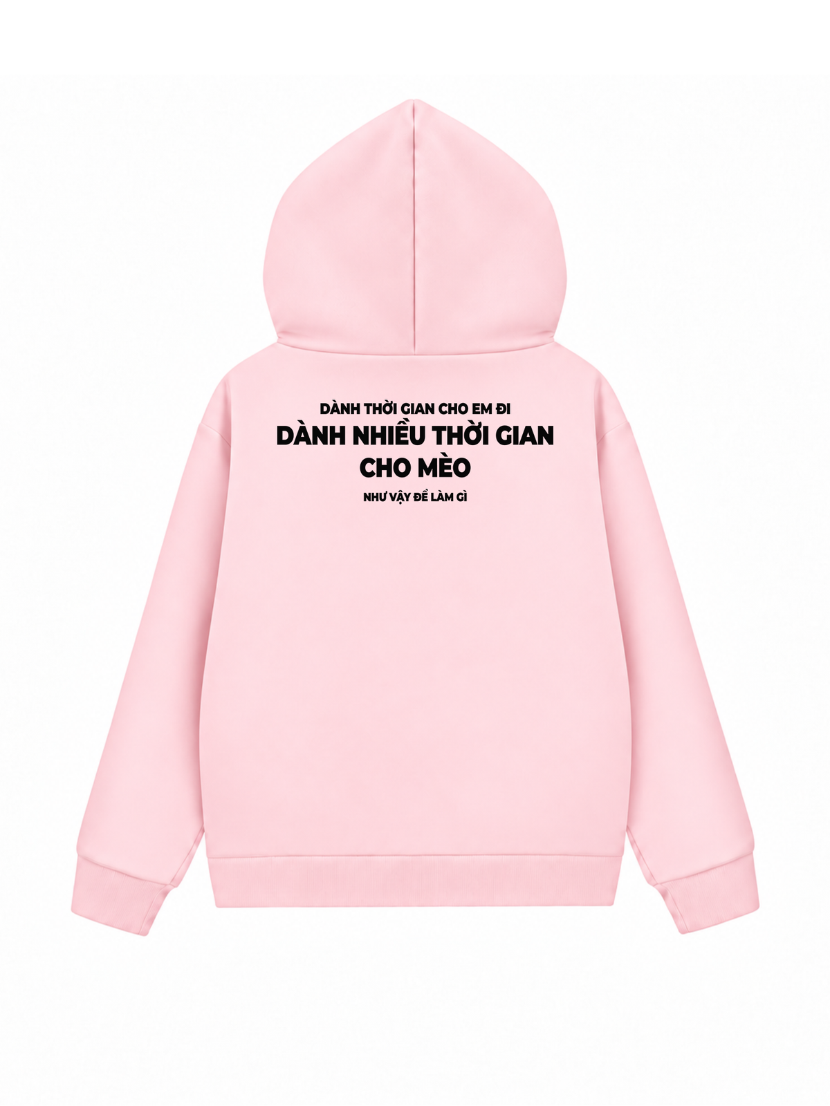 Áo Hoodie Zip Nỉ Hai Da Dành Thời Gian Cho Mèo