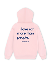 Áo Hoodie Nỉ Hai Da I Love Cat