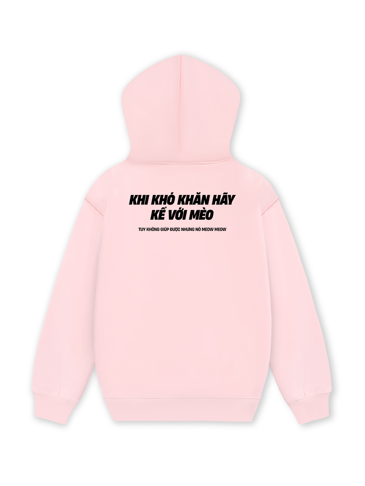 Áo Hoodie Nỉ Hai Da Khó Khăn Hãy Kể Với Mèo