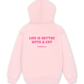 Áo Hoodie Nỉ Hai Da Life Is Better With A Cat
