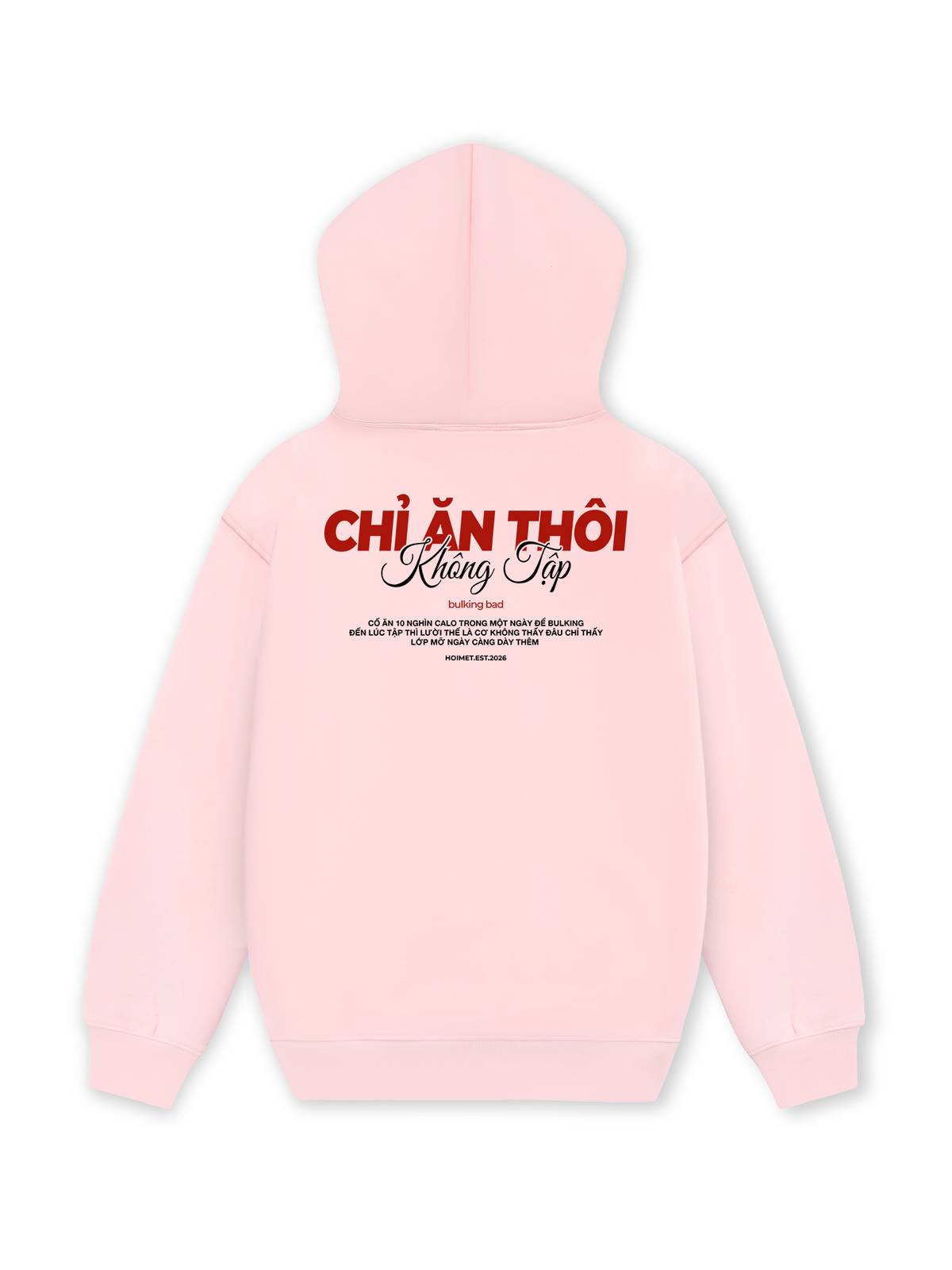 Áo Hoodie Nỉ Hai Da Chỉ Ăn Không Tập