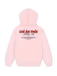 Áo Hoodie Nỉ Hai Da Chỉ Ăn Không Tập