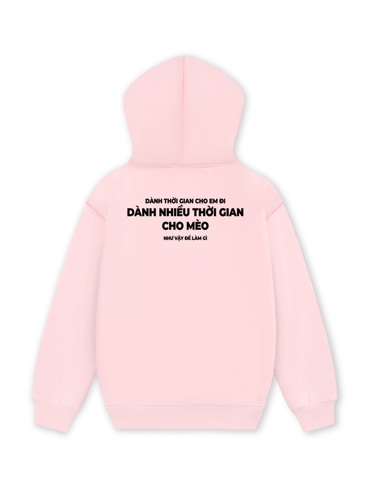 Áo Hoodie Nỉ Hai Da Dành Thời Gian Cho Mèo