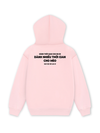 Áo Hoodie Nỉ Hai Da Dành Thời Gian Cho Mèo