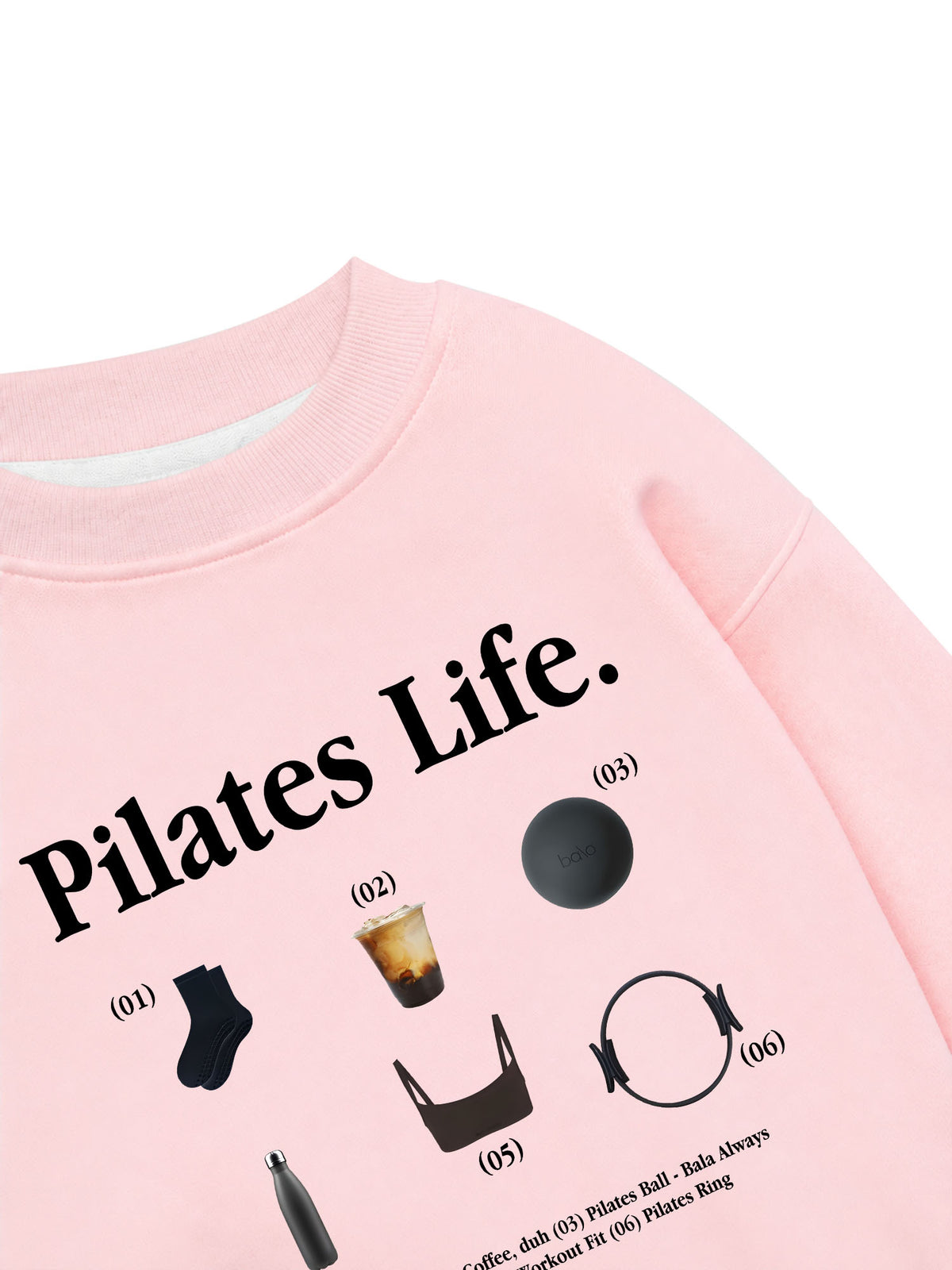 Áo Sweater Nỉ Hai Da  Pilates Life