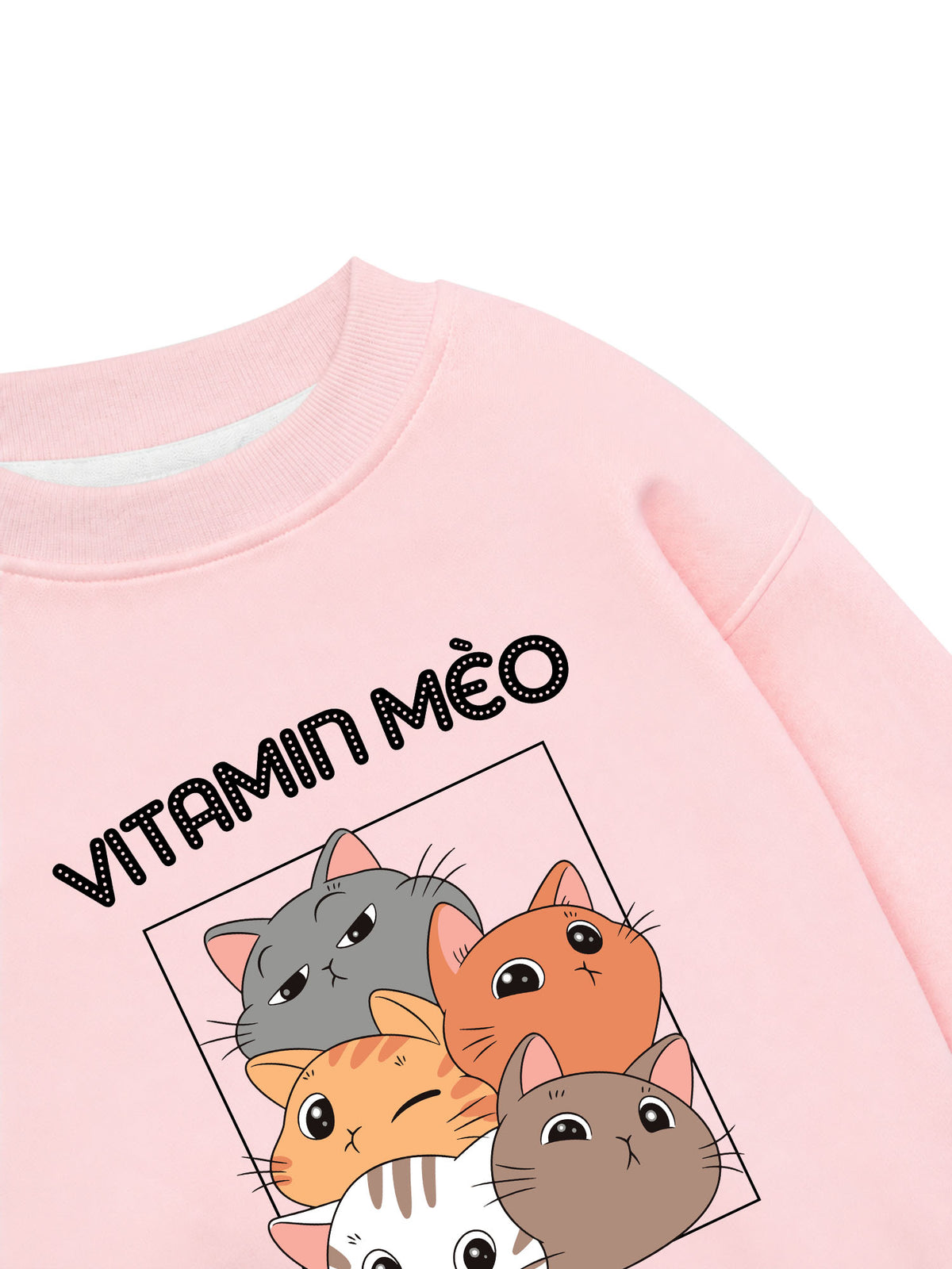 Áo Sweater Nỉ Hai Da Vitamin Mèo