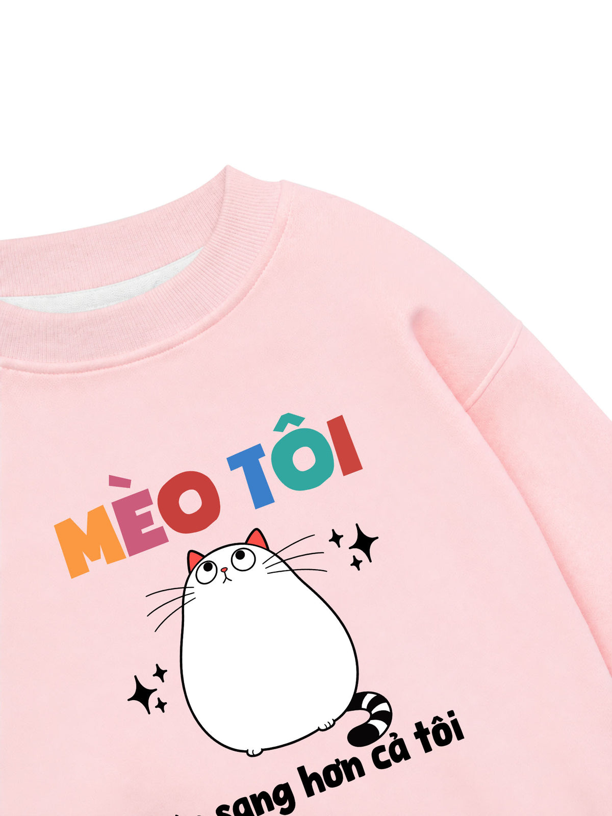 Áo Sweater Nỉ Hai Da Mèo Ăn Sang Hơn Tôi