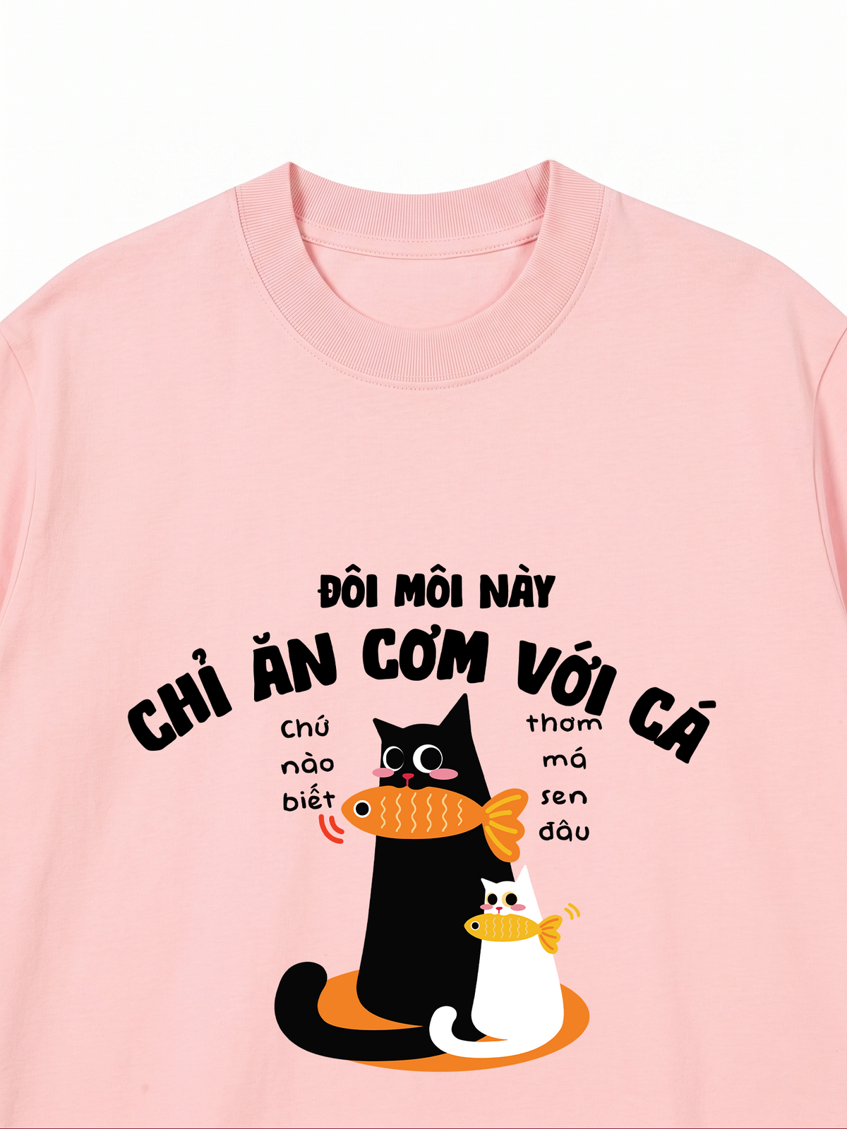 Áo Thun Relaxed Fit Đôi Môi Này Chỉ Ăn Cơm Với Cá