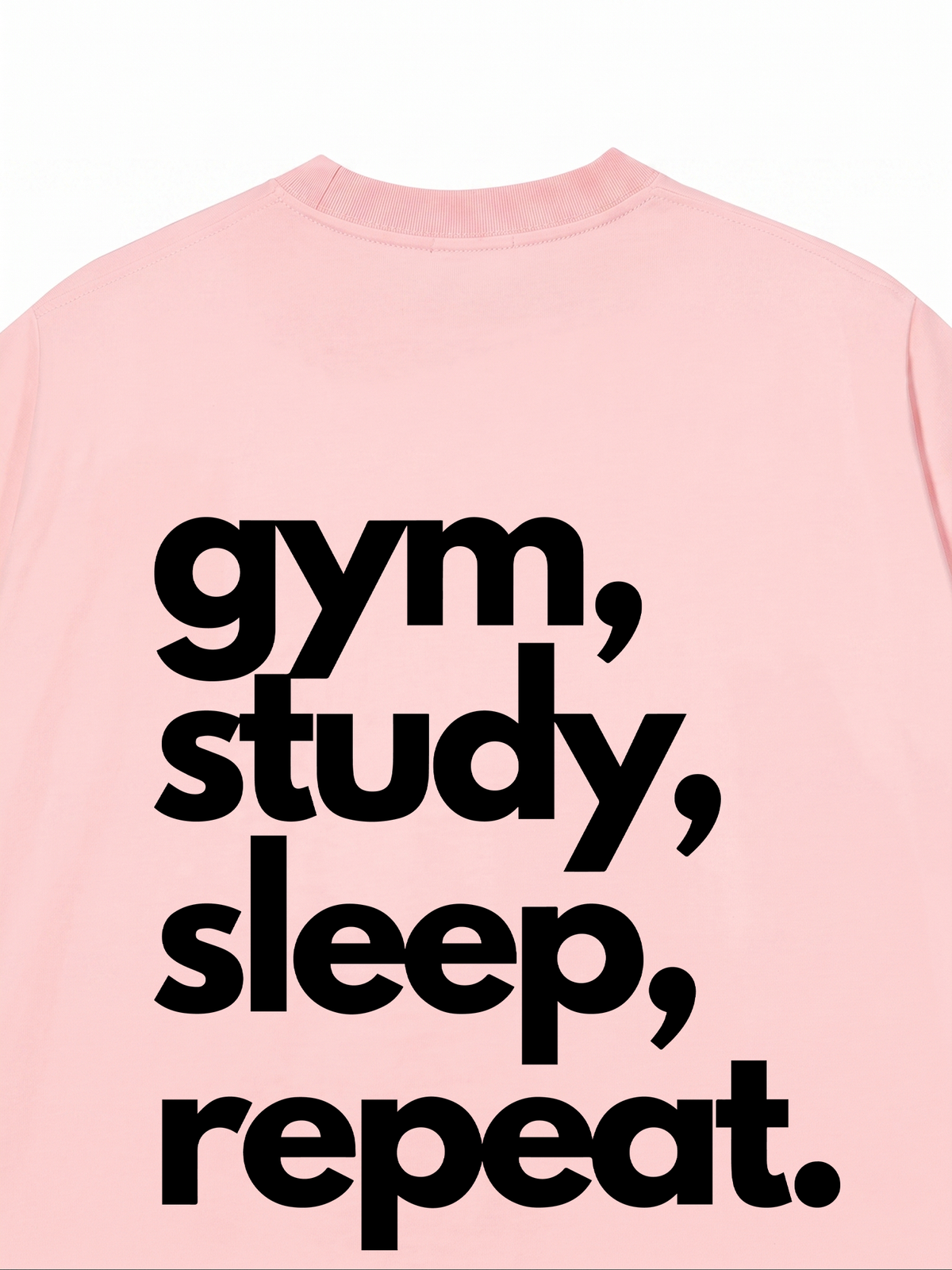 Áo Thun Relaxed Fit Gym Study Sleep Repeat