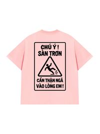 Áo Thun Relaxed Fit Chú Ý Sàn Trơn