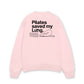 Áo Sweater Nỉ Hai Da  Pilates Saved My Lưng