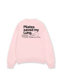 Áo Sweater Nỉ Hai Da  Pilates Saved My Lưng