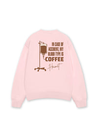 Áo Sweater Nỉ Hai Da  Blood Type Is Coffee