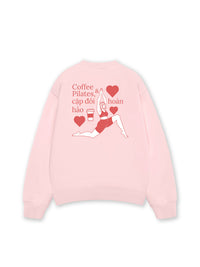 Áo Sweater Nỉ Hai Da Pilates & Coffee