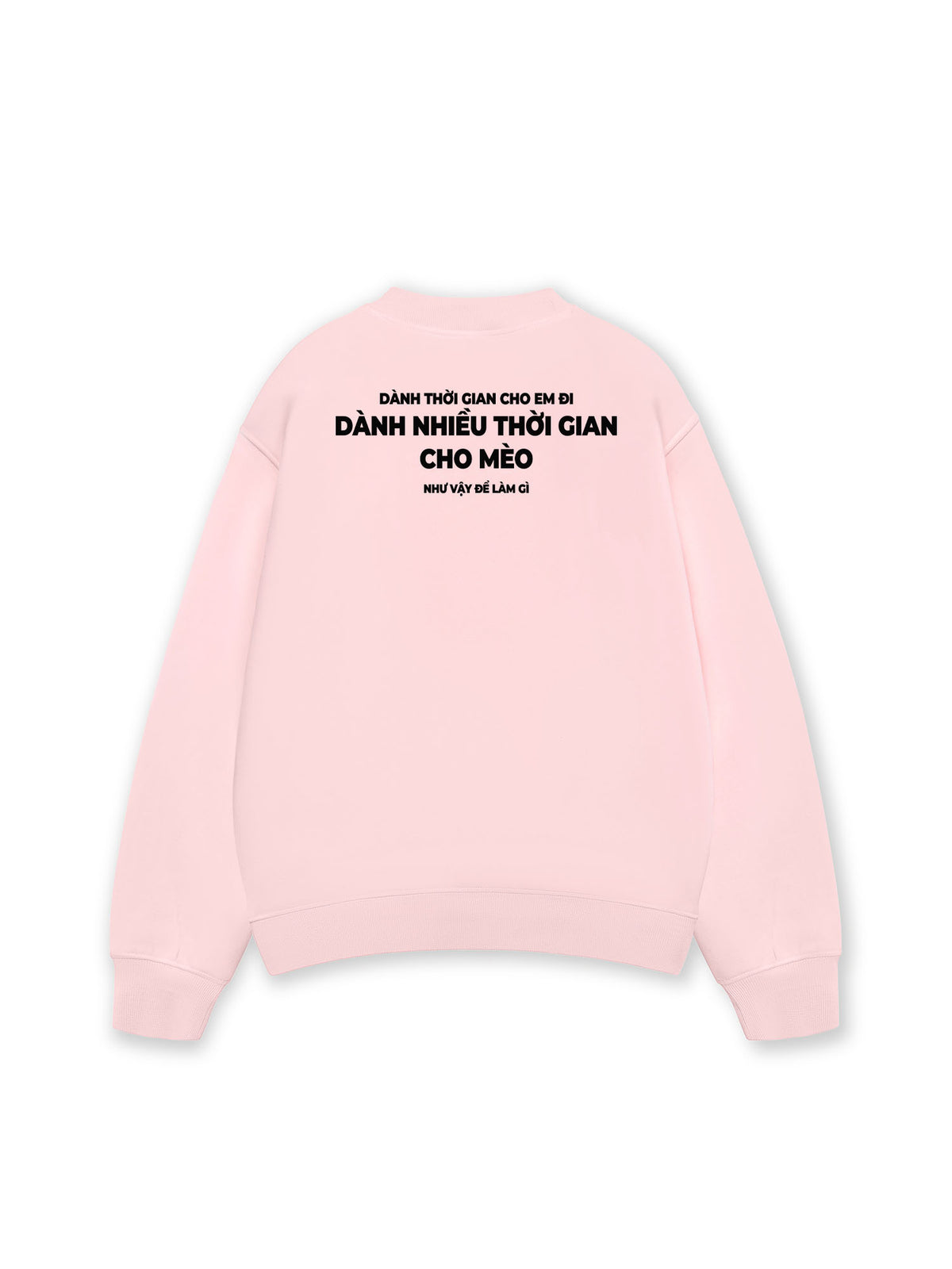 Áo Sweater Nỉ Hai Da Dành Thời Gian Cho Mèo