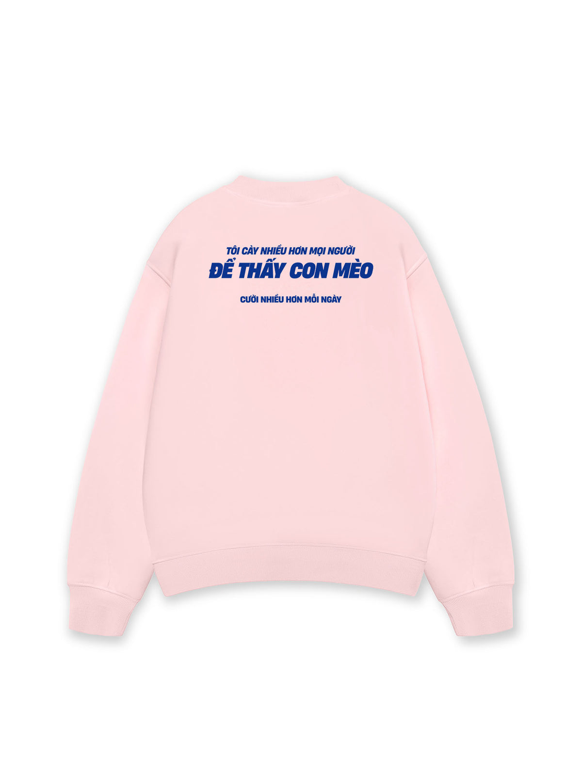 Áo Sweater Nỉ Hai Da Mèo Cười Nhiều Hơn