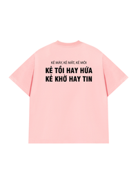 Áo Thun Relaxed Fit Kẻ Mày Kẻ Mắt Kẻ Môi